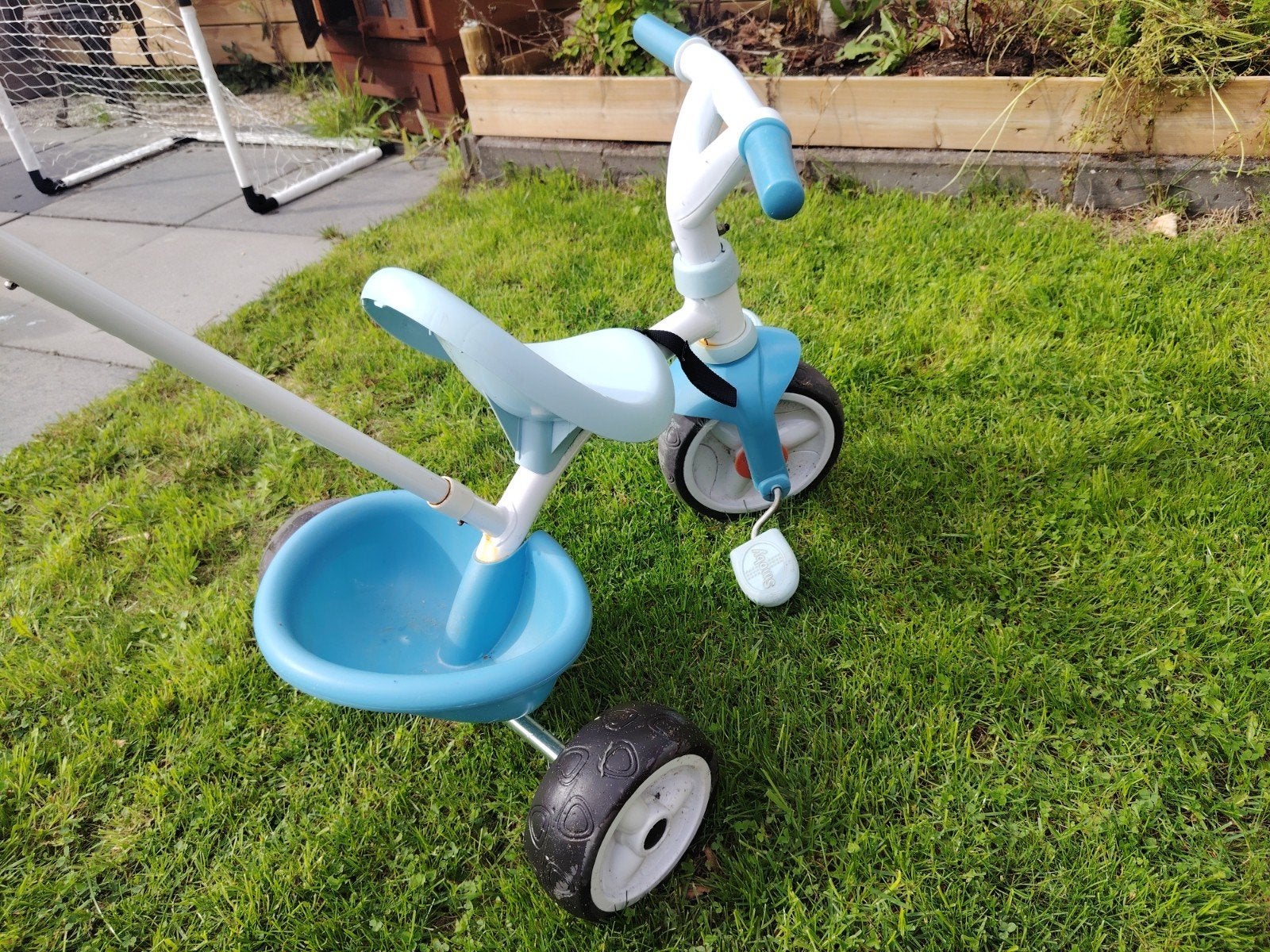 Driewieler met duwstand Smoby, Fietsen en Brommers, Ophalen, Gebruikt, Smoby, Duwstang