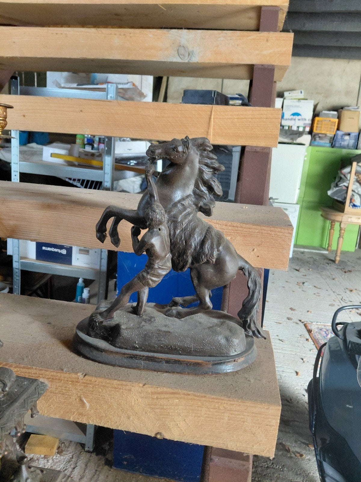 paarden beeld vermoedelijk zamak, Ophalen of Verzenden, 1200 watt of meer, 70 mm of meer