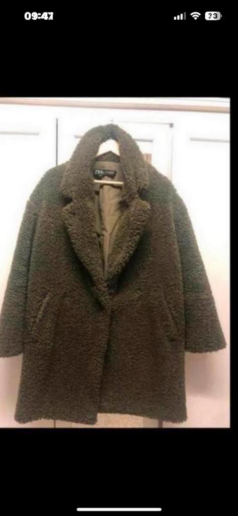 Zara winterjas, Kleding | Dames, Jassen | Winter, Ophalen of Verzenden, Zo goed als nieuw, Maat 34 (XS) of kleiner, Groen