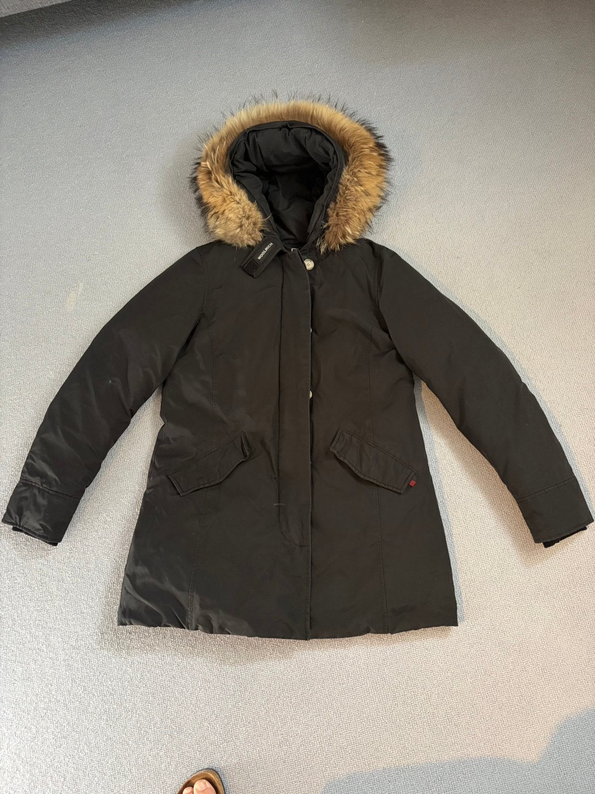 Woolrich jas zwart L, Kleding | Dames, Jassen | Winter, Ophalen of Verzenden, Zo goed als nieuw, Zwart