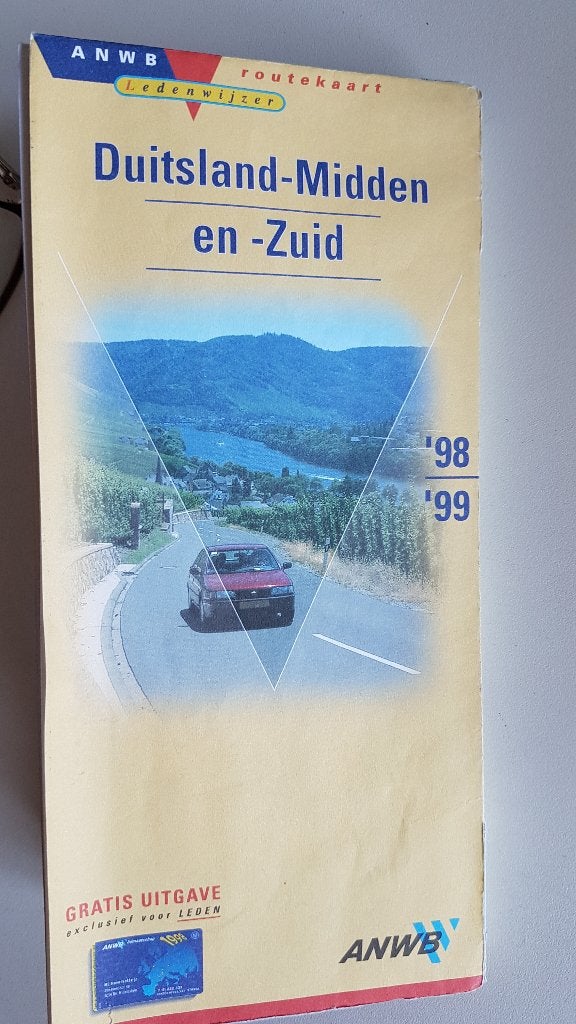 ANWB routekaart Duitsland-Midden en -Zuid, 98-99, gebruikt, Boeken, Atlassen en Landkaarten, Gelezen, 2000 tot heden, Ophalen of Verzenden