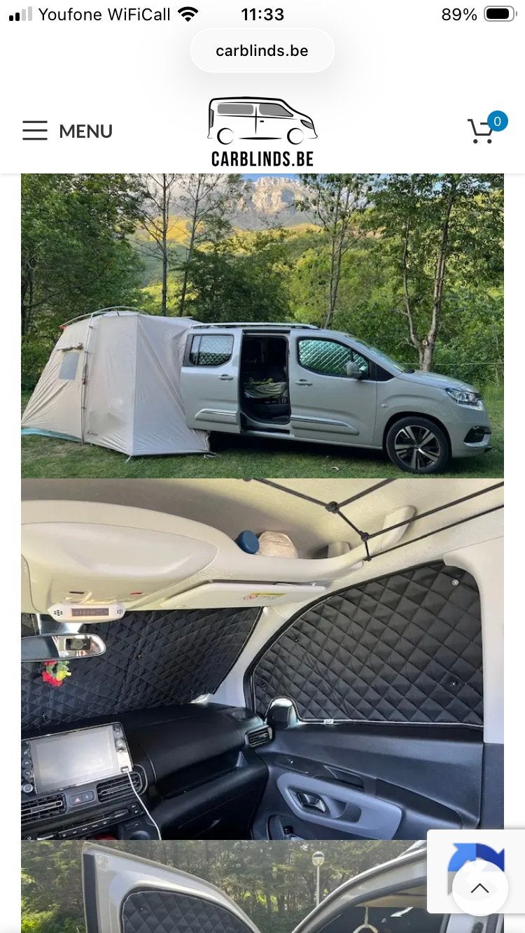 Raamisolatie en raamverduistering Citroën Berlingo 3, Ophalen, Zo goed als nieuw