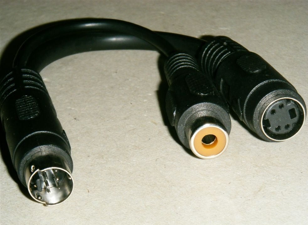 7 pins laptop kabel naar 4pens S-video en RCA NIEUW, Ophalen of Verzenden, Zo goed als nieuw, Minder dan 2 meter, Overige kabels