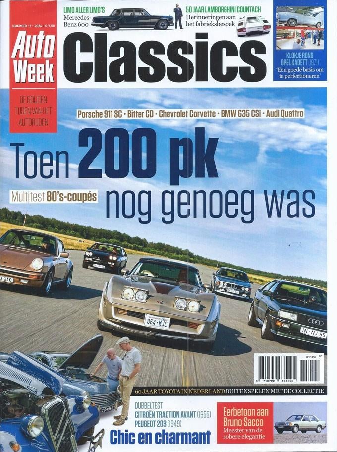 Autoweek Cl 11 2024 : Porsche 911 SC - Audi Quattro Coupe, Ophalen of Verzenden, Gelezen, Algemeen