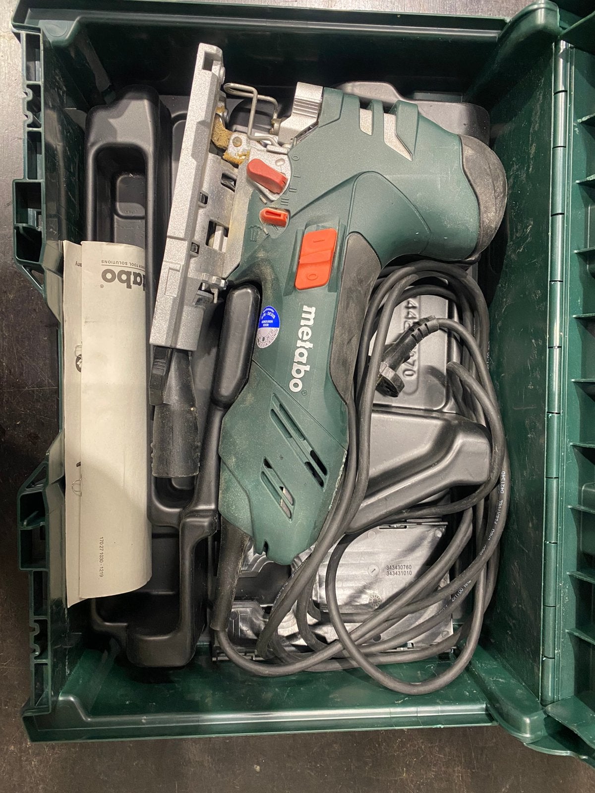 Metabo STE140 plus decoupeerzaag 2023 made in GERMANY zgan, 600 tot 1200 watt, Ophalen of Verzenden, Zo goed als nieuw, Decoupeerzaag