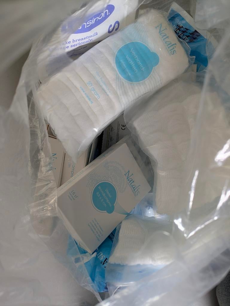 Kraamspullen kraampakket onderdelen compres watten etc, Ophalen of Verzenden, Nieuw