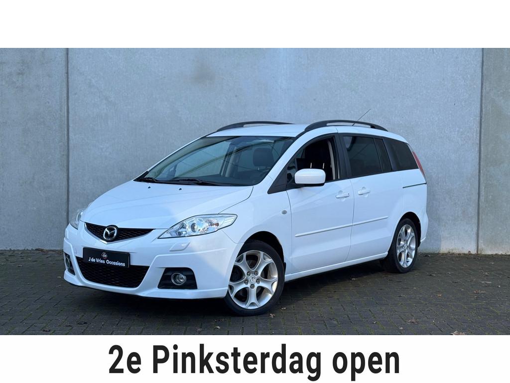 Mazda 5 2.0 GT-M ELEK SCHUIFDEUREN STL VERW LEER, 7 stoelen, Wit, Bedrijf, Nieuw