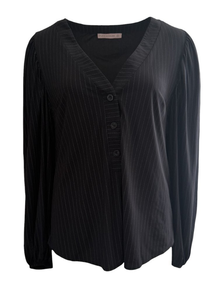Studio Anneloes shirt lange mouw M, Maat 38/40 (M), Zwart, Ophalen of Verzenden, Zo goed als nieuw