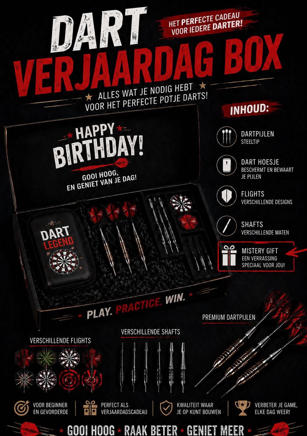 Dart Gift Box, Sport en Fitness, Darts, Ophalen of Verzenden, Nieuw, Dartbord