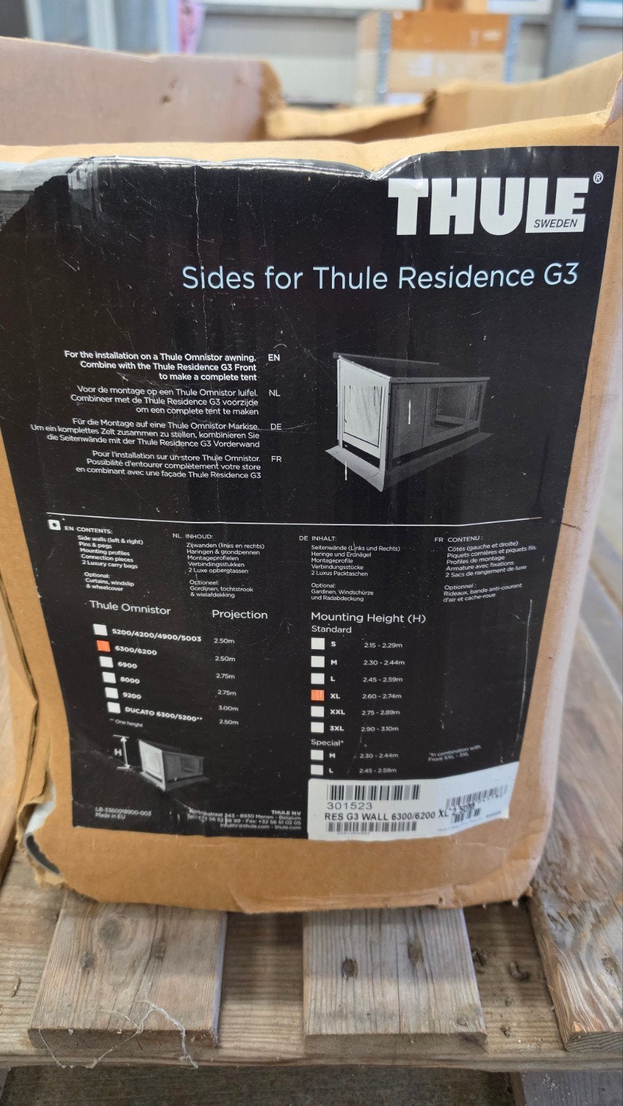 Thule Residence G3 Zijwanden / voorkant voor Omnistor Luife, Caravans en Kamperen, Ophalen of Verzenden, Zo goed als nieuw
