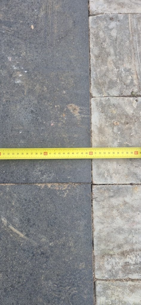natuursteen hardsteen tegels  bieden, Tuin en Terras, Ophalen, Gebruikt, 5 tot 10 m², Natuursteen