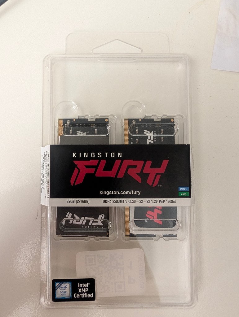 Kingston FURY Impact 32GB (2x16GB) DDR4 3200MHz, Computers en Software, RAM geheugen, Ophalen, 32 GB, DDR4, Zo goed als nieuw