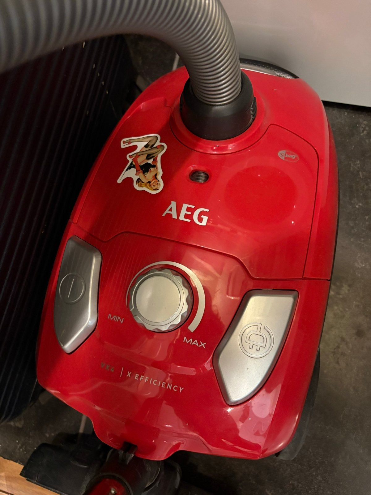 AEG VX4-1-GM-T X Efficiency Stofzuiger - Rood, Goede Staat, Stofzak, Gebruikt, Ophalen of Verzenden, Sledestofzuiger