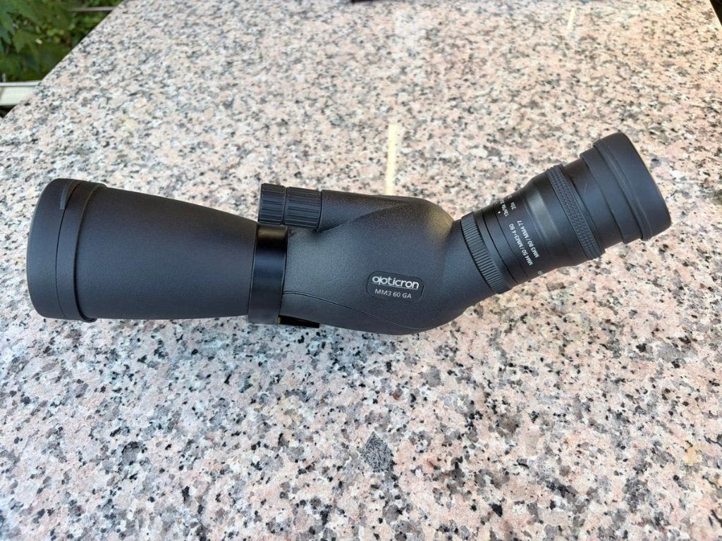 Opticron MM3 60 GA travel spotting scope, Audio, Tv en Foto, Ophalen, Nieuw, 20x of meer, Dakkant (recht)