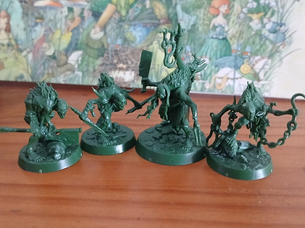Warhammer Underworlds 4x The Skinnerkin Flesh-eater Courts, Ophalen of Verzenden, Zo goed als nieuw, Warhammer, Figuurtje(s)