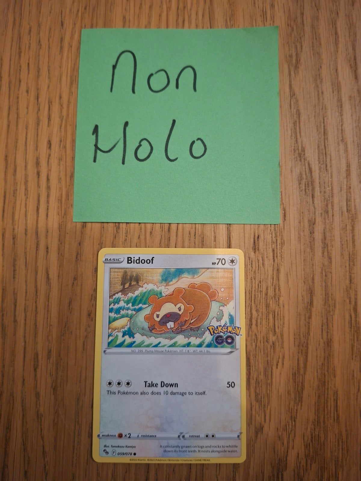 Bidoof 059/078 Pokemon GO, Ophalen of Verzenden, Zo goed als nieuw