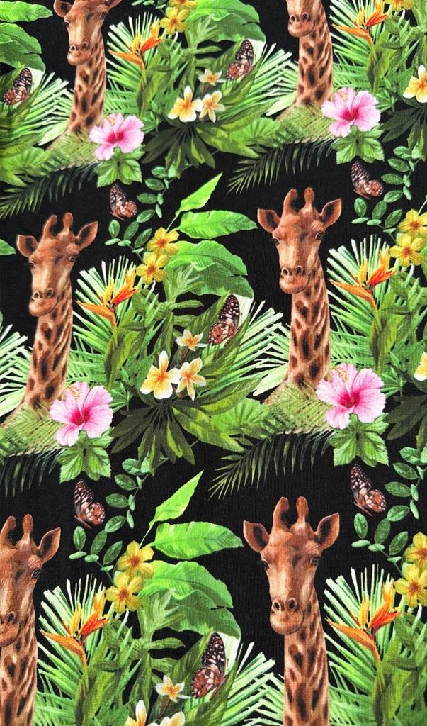 Giraffe tricot, Hobby en Vrije tijd, Stoffen en Lappen, 120 cm of meer, Nieuw, Ophalen of Verzenden, Katoen