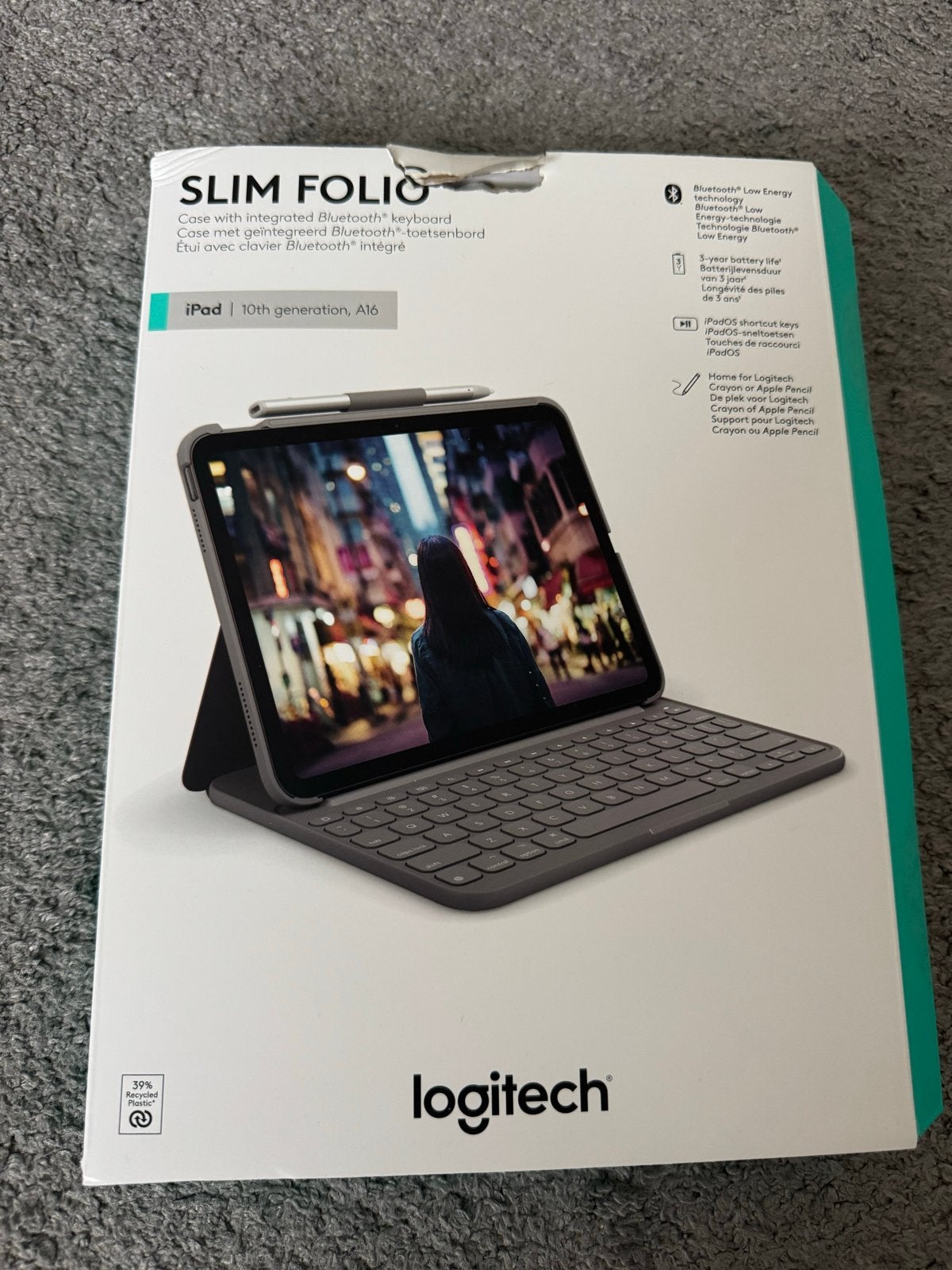 Logitech Slim Folio iPad hoes met toetsenbord