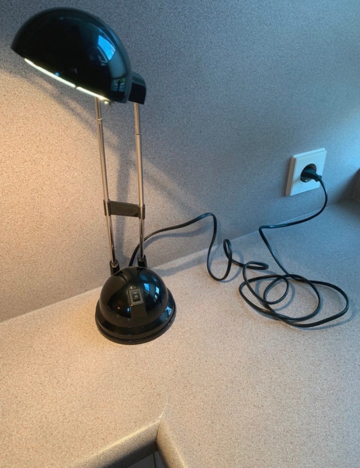 Vintage Espressivo transparante telescopische bureaulamp, Ophalen of Verzenden, Gebruikt, Metaal