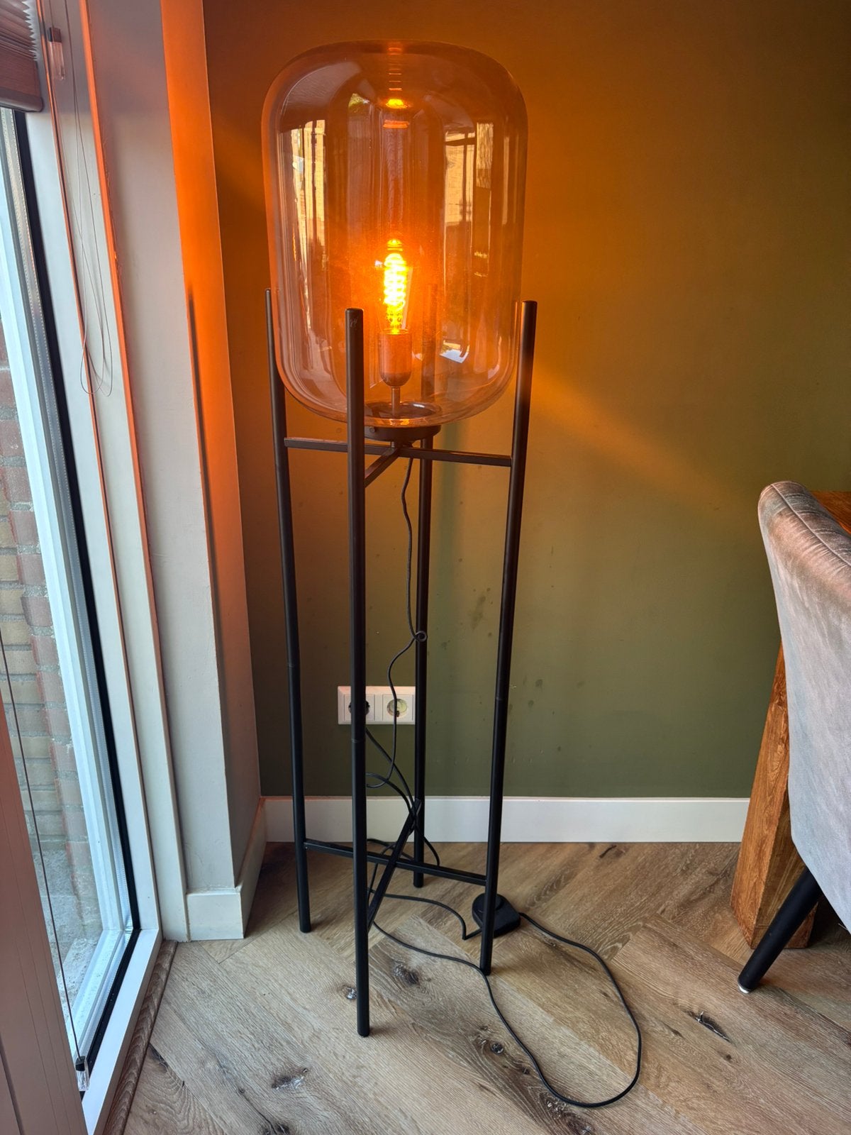 Vloerlamp, Ophalen, Nieuw, Glas, 150 tot 200 cm