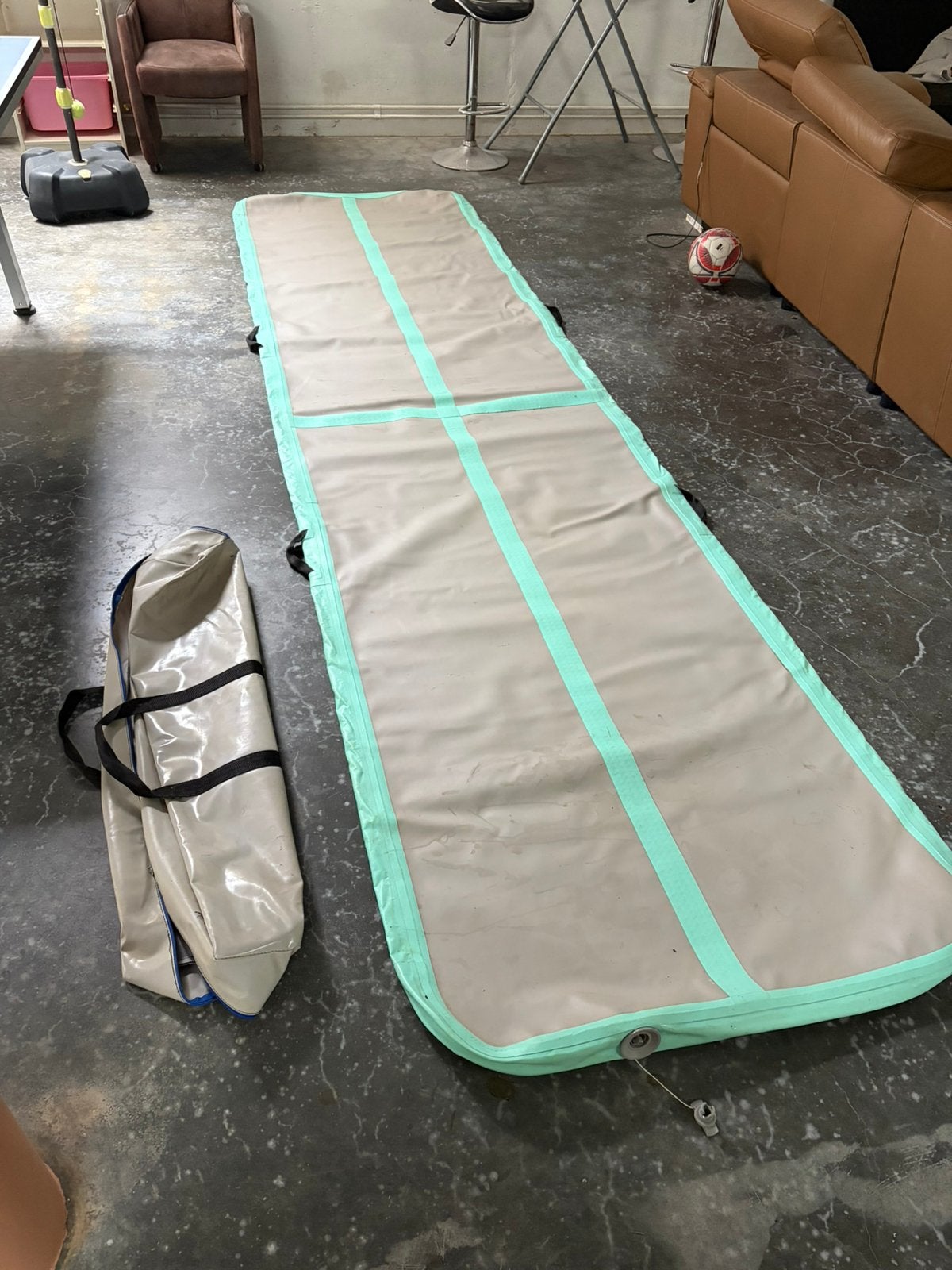 Turnmat 4 meter, Sport en Fitness, Turnen, Ophalen of Verzenden, Gebruikt, Groen, Overige typen