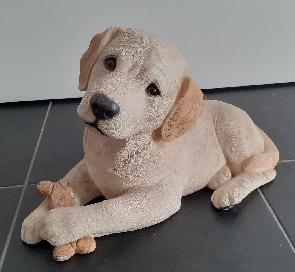 beeld blonde labrador retriever pup, Ophalen of Verzenden, Gebruikt, Dier