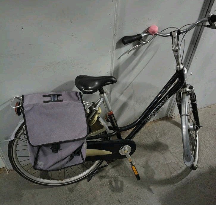 Batavus damesfiets met fietstassen, Ophalen, Velgrem, Versnellingen, Batavus