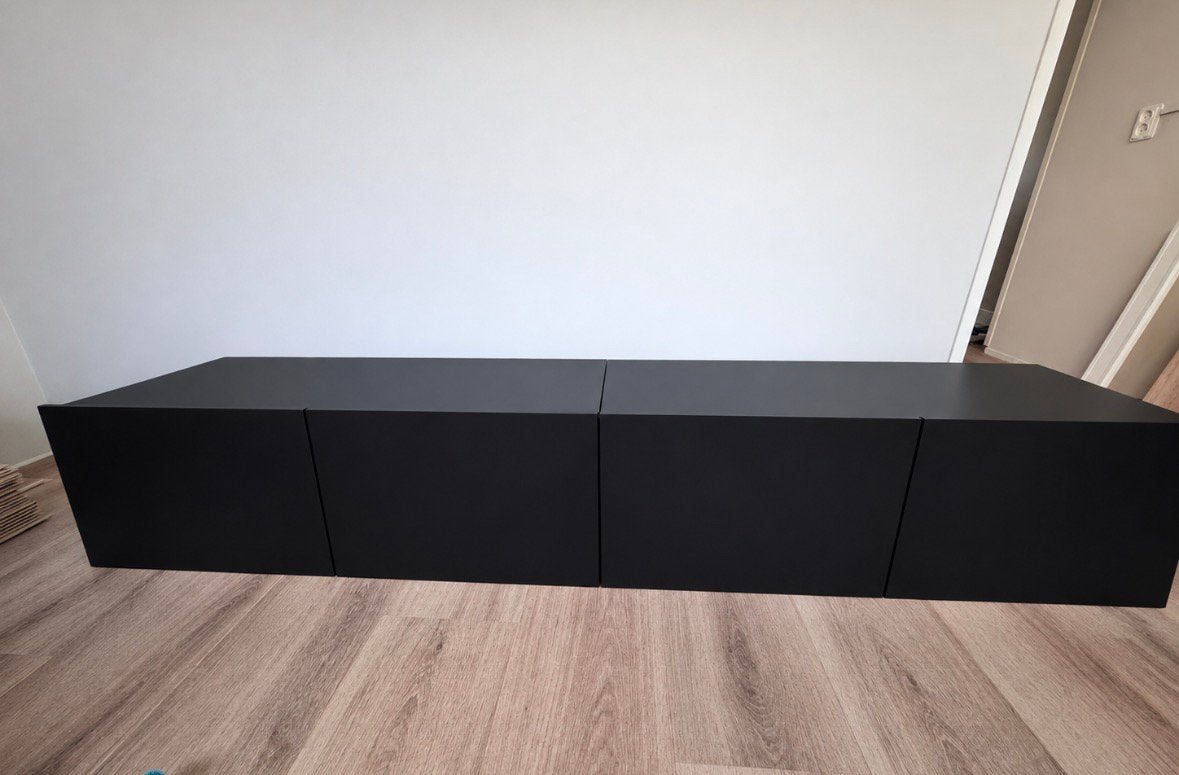 Meubella zwarte tv kast, Ophalen, Zo goed als nieuw, 25 tot 50 cm, Minder dan 100 cm