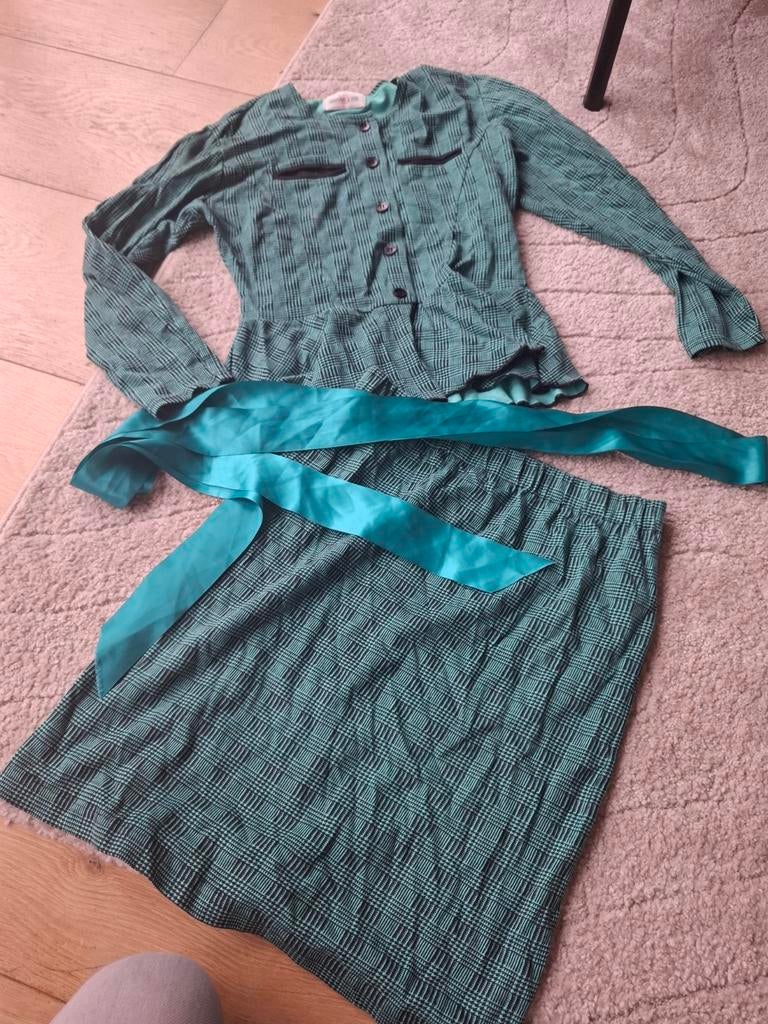 Retro vintage set maat 36 (S) mantelpakje, Kleding | Dames, Gamma Line, Ophalen of Verzenden, Maat 36 (S), Gedragen