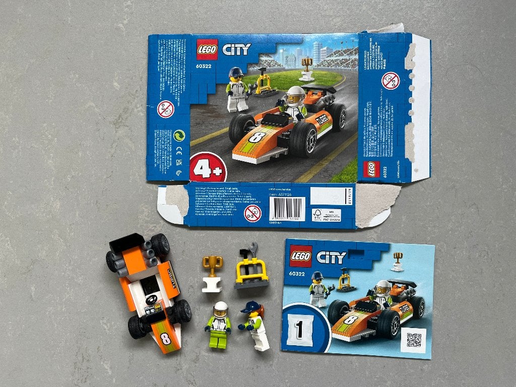 Lego City 60322 Racewagen 100% compleet incl doos 20260627-5, Compleet, City, Lego, Ophalen of Verzenden