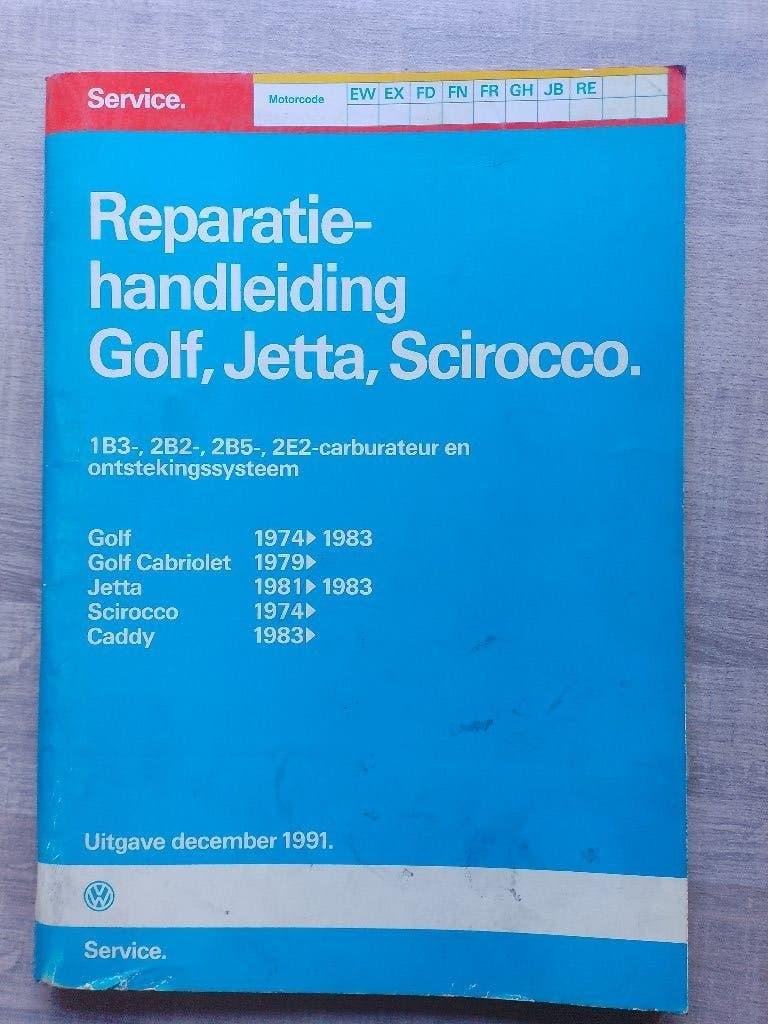 Vw Golf 1 + Cabrio 1.5 1,6 dealer werkplaatsboek carburateur, Boeken, Ophalen of Verzenden, Gelezen, Volkswagen