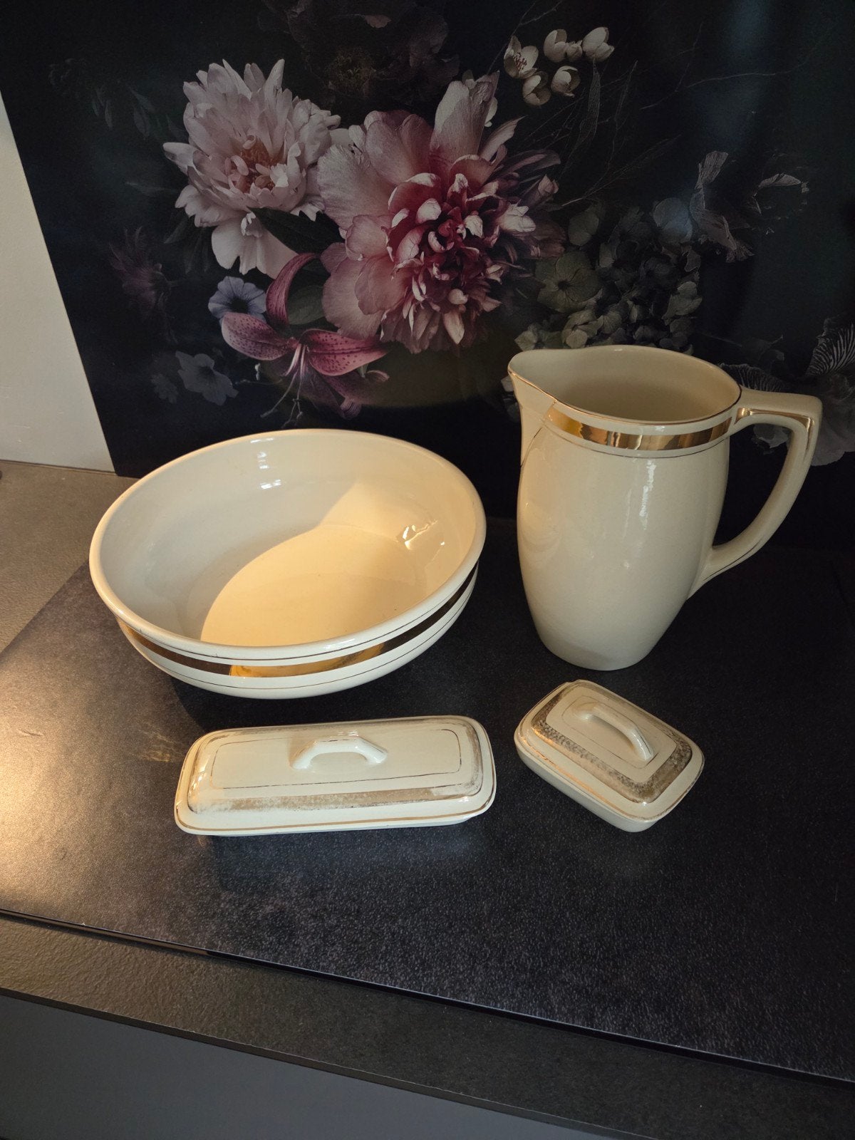 Antiek Boch La Louvière Wasstel - Kom, Kan, Zeepbakjes, Antiek en Kunst, Ophalen