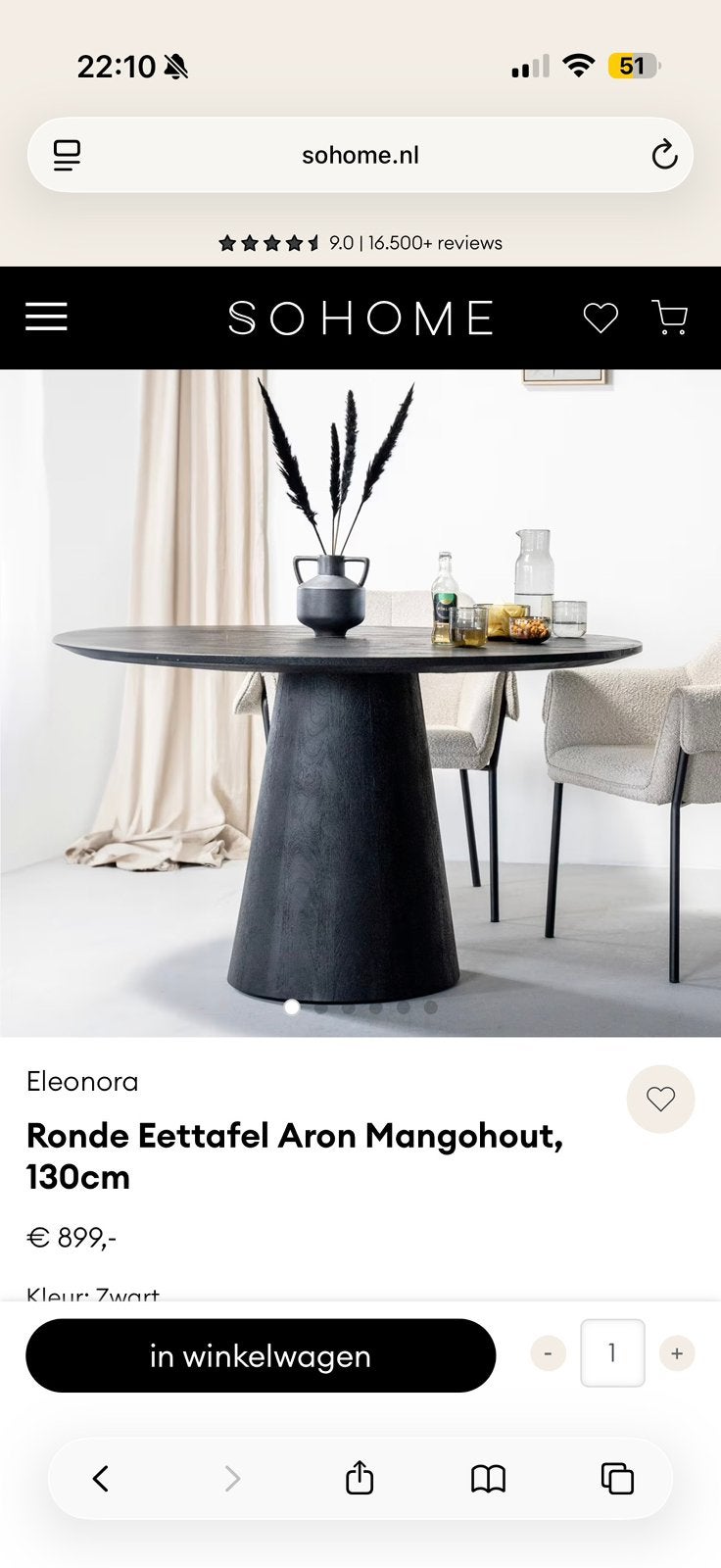 Eetafel Mangohout, Ophalen, Nieuw, Rond, 100 tot 150 cm