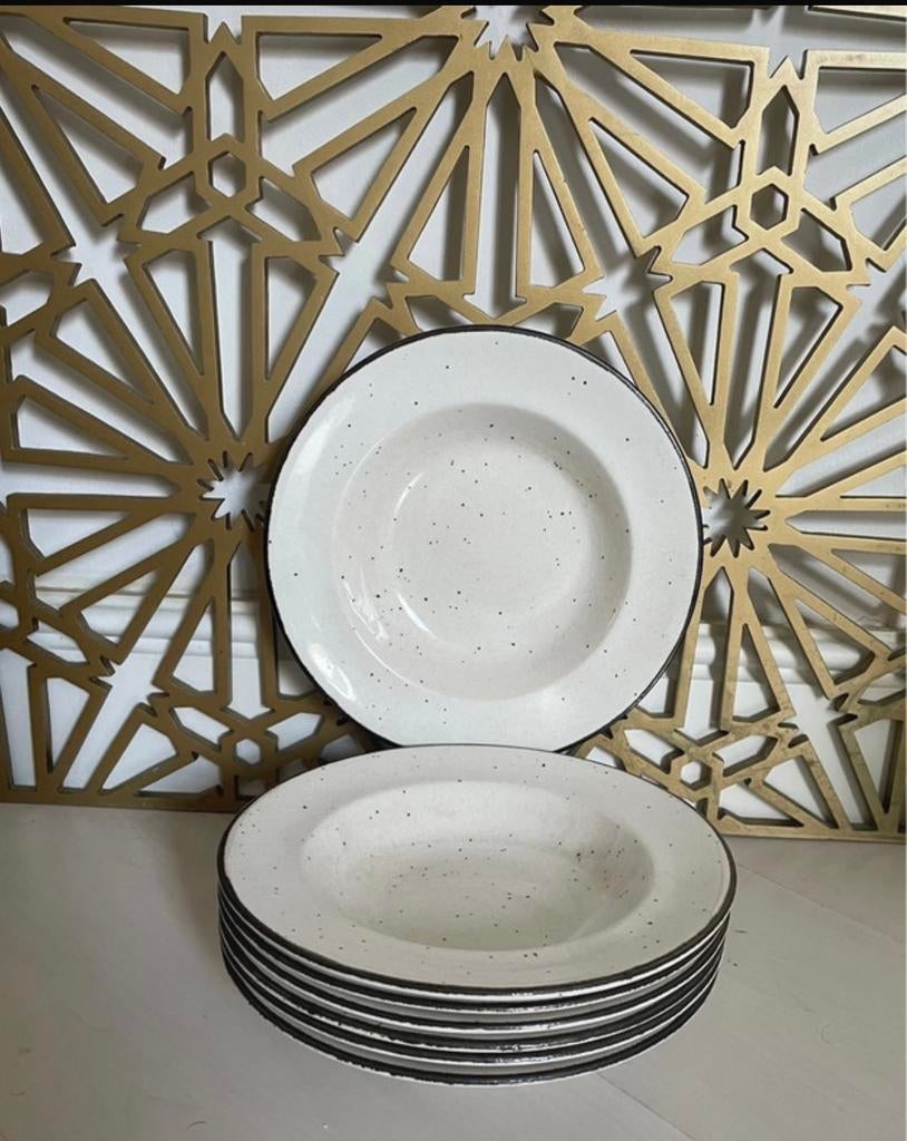 Set van 7 Vintage Johnson Brothers 'Desert Sand' Diepborden, Ophalen of Verzenden