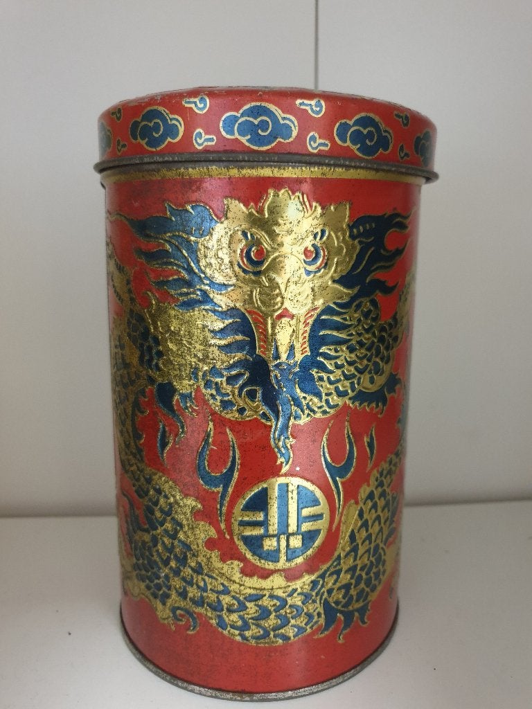 Vintage Voorraadbus in aziatische style echt een beauty, Ophalen, Gebruikt, Goud, Voorraadpot