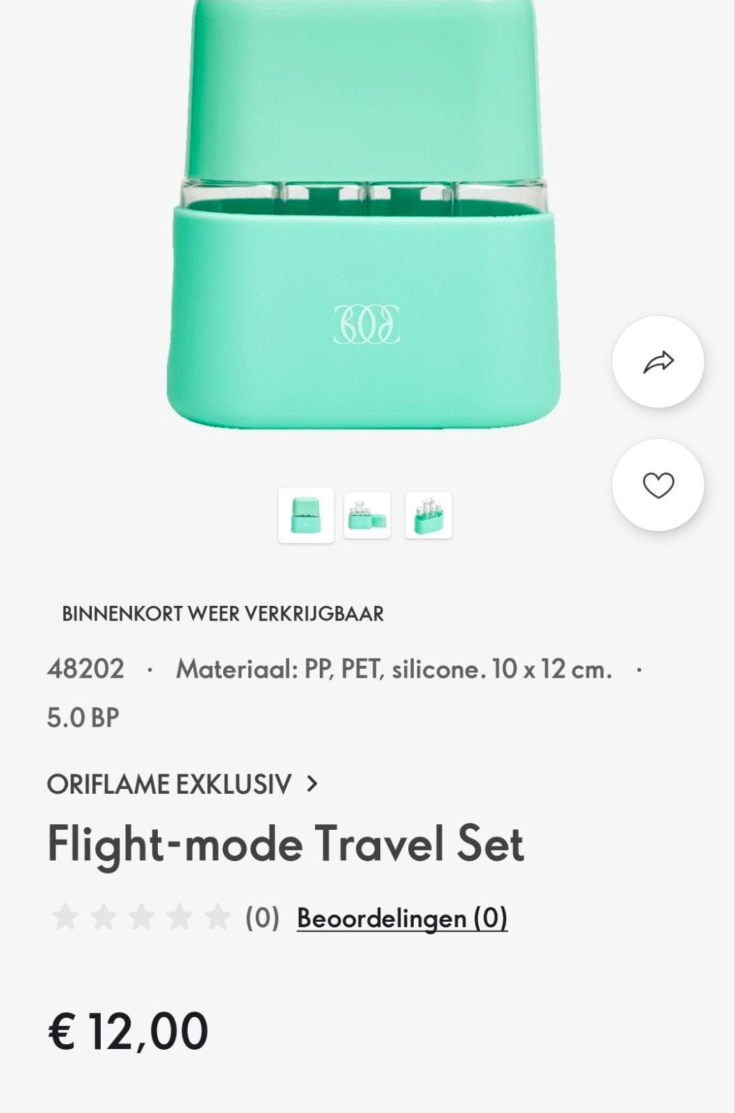 Oriflame Flight-mode Reisset - Handig voor op reis!, Ophalen of Verzenden