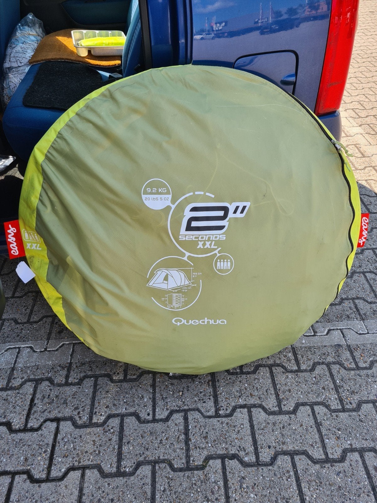 QUECHUA 4 PERSOONS OPGOOIEN TENT, Ophalen, Gebruikt