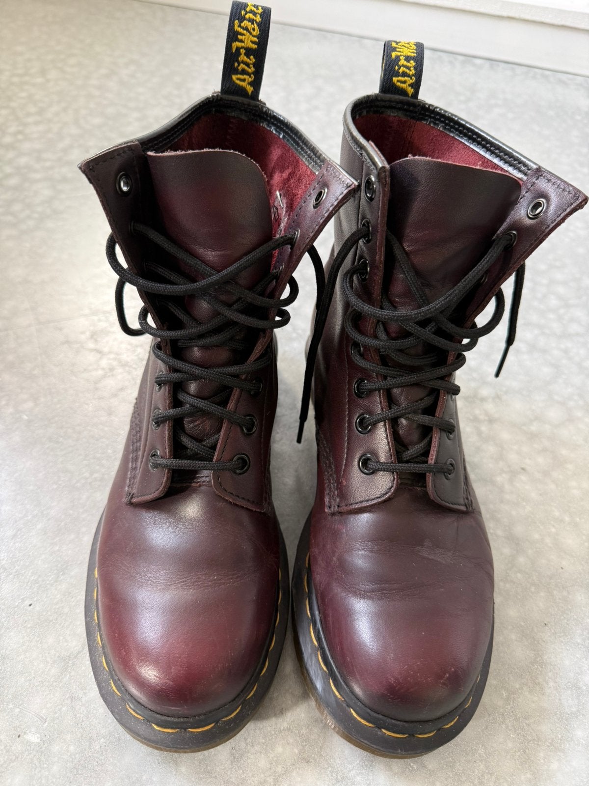 Dr martens bordeaux gevlamd maat 38 mooi!!, Ophalen of Verzenden, Zo goed als nieuw, Rood