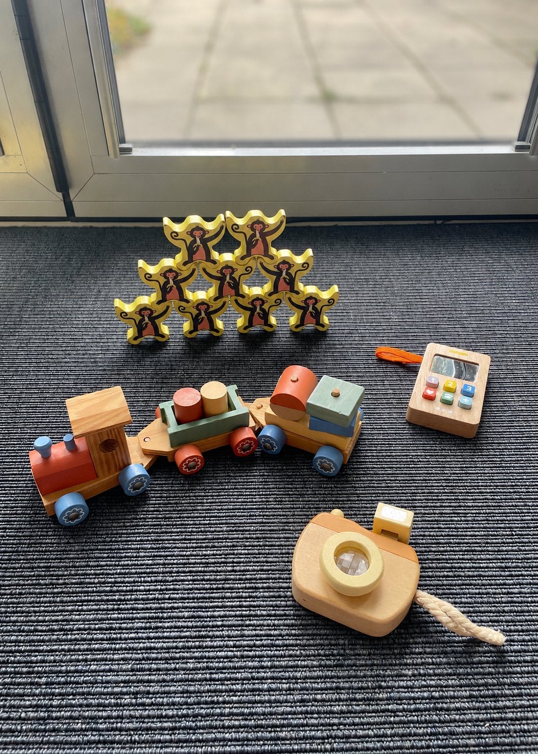 Houten speelgoed set, Ophalen of Verzenden, Zo goed als nieuw