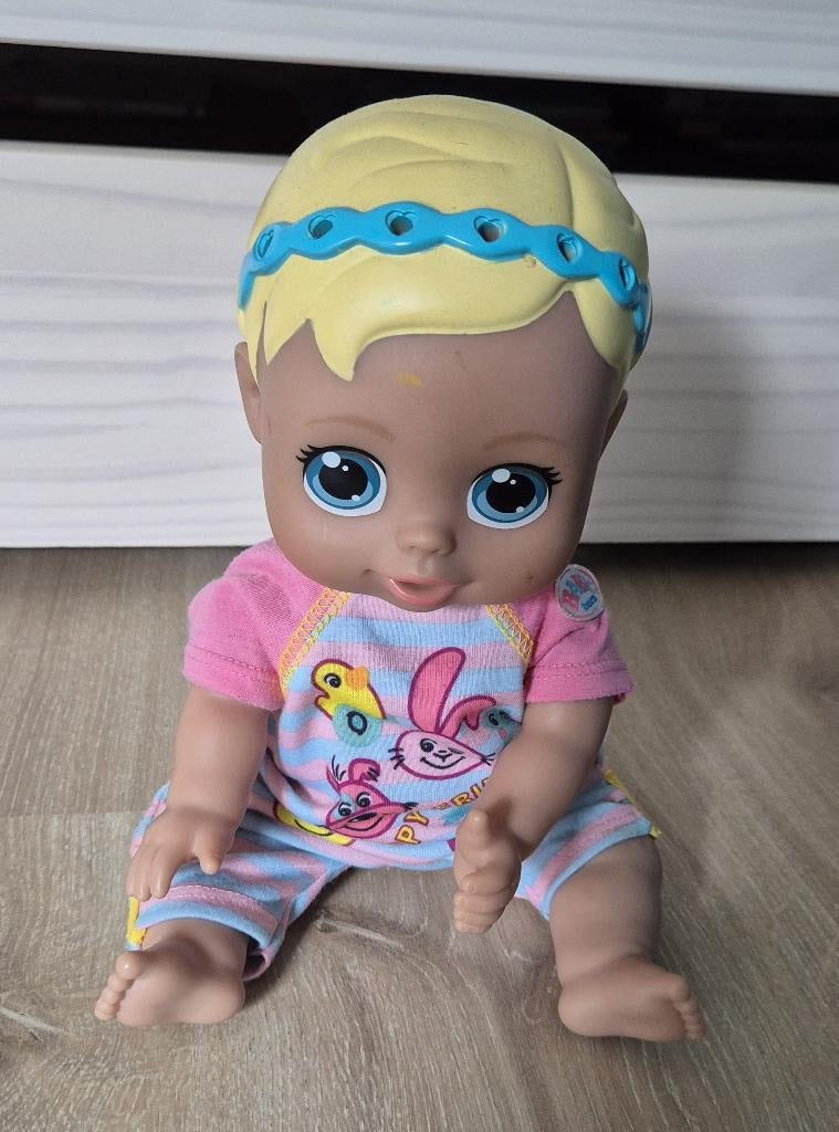 Zapf babypop met geluid., Ophalen of Verzenden, Gebruikt, Babypop