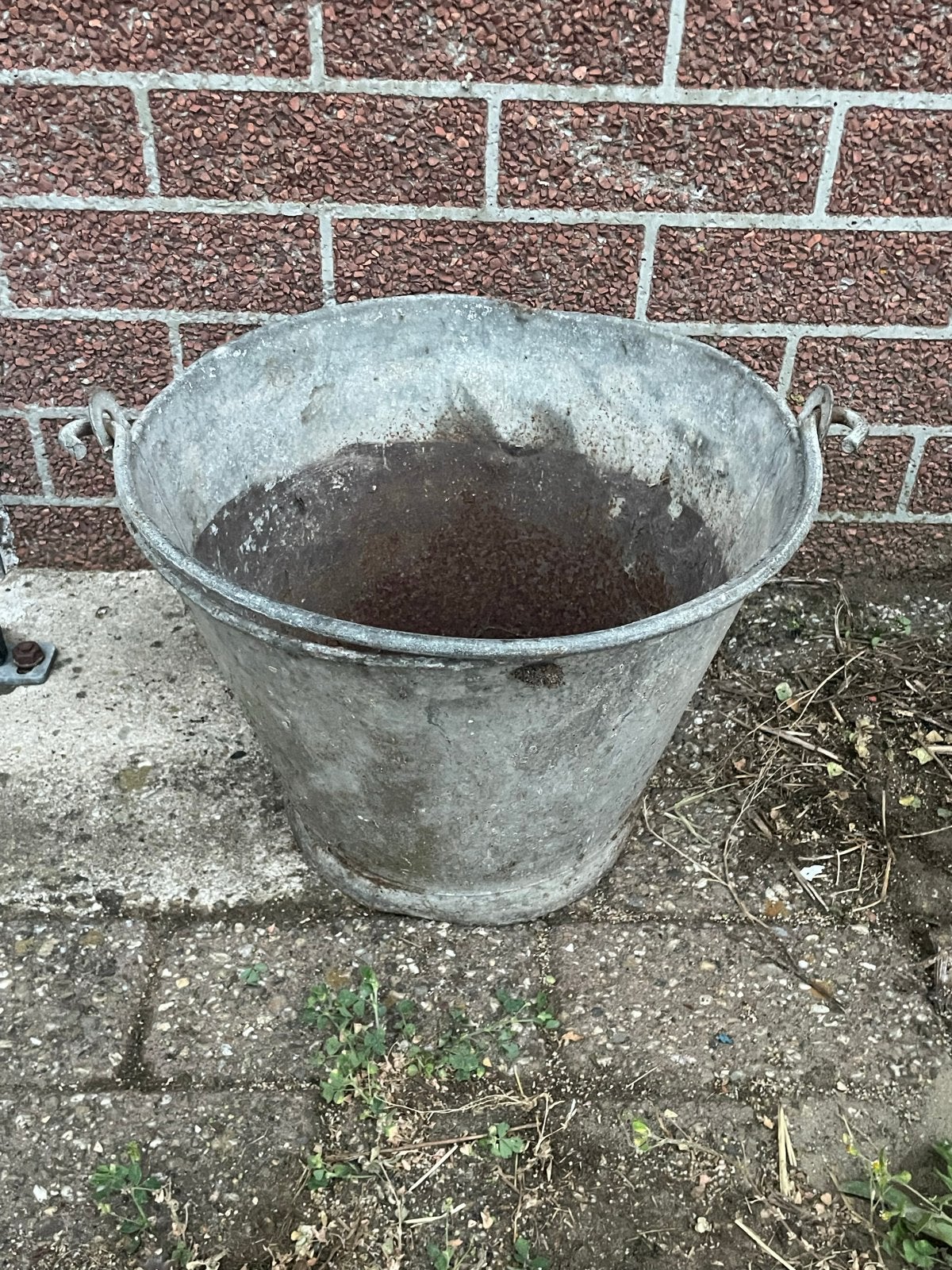 Oude zinken emmer - Decoratief of voor de tuin, Ophalen of Verzenden