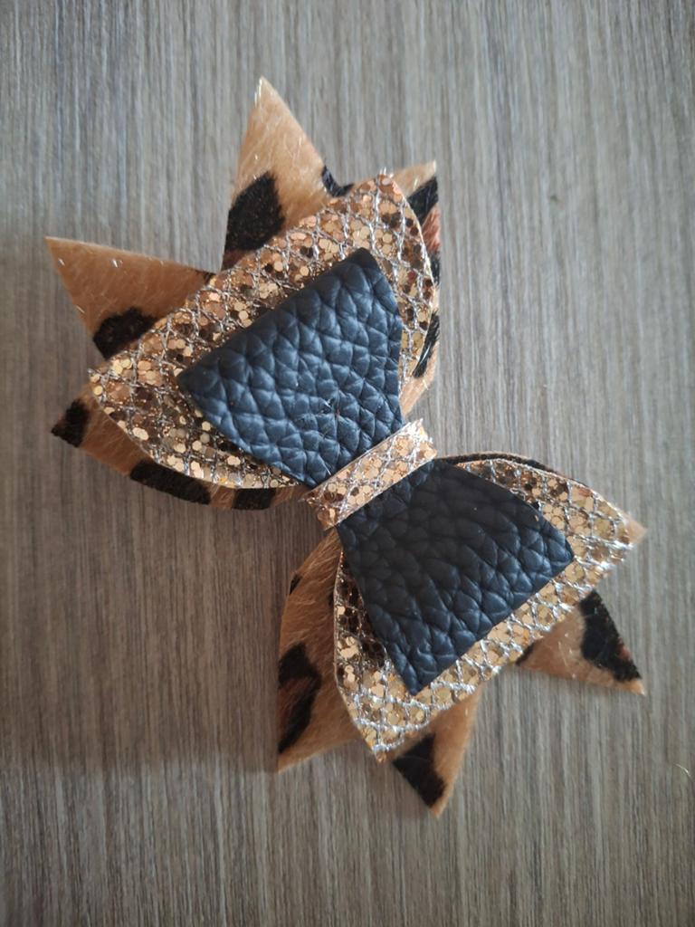 Nieuw Handgemaakt Haarstrikje met Luipaardprint en Glitter, Ophalen of Verzenden, Nieuw, Handgemaakt