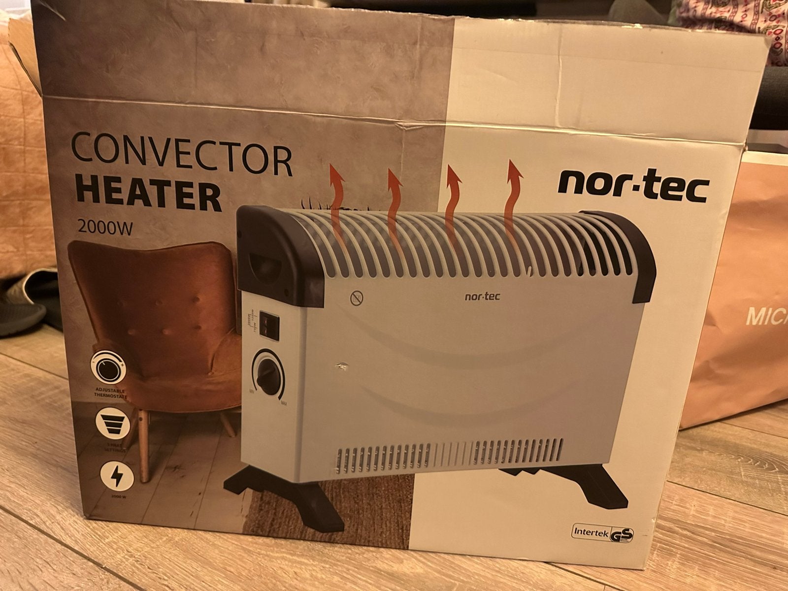 Nor-Tec Convector Heater 2000W - Nieuw in doos, Ophalen, Nieuw, 800 watt of meer, Kachel