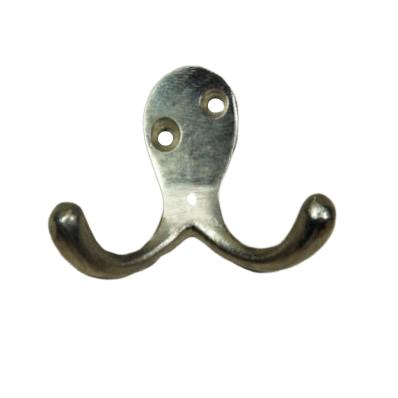 wandhaak zilver-chroom| double short hook, Huis en Inrichting, Gegrepen.com@outlook.com, Wandhaken, Gegrepen.com, Nieuw