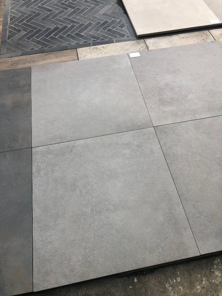 keramische terrastegels konkrete tan 80x80x2 cm actie, Keramiek, Nieuw, Ophalen of Verzenden, 10 m² of meer