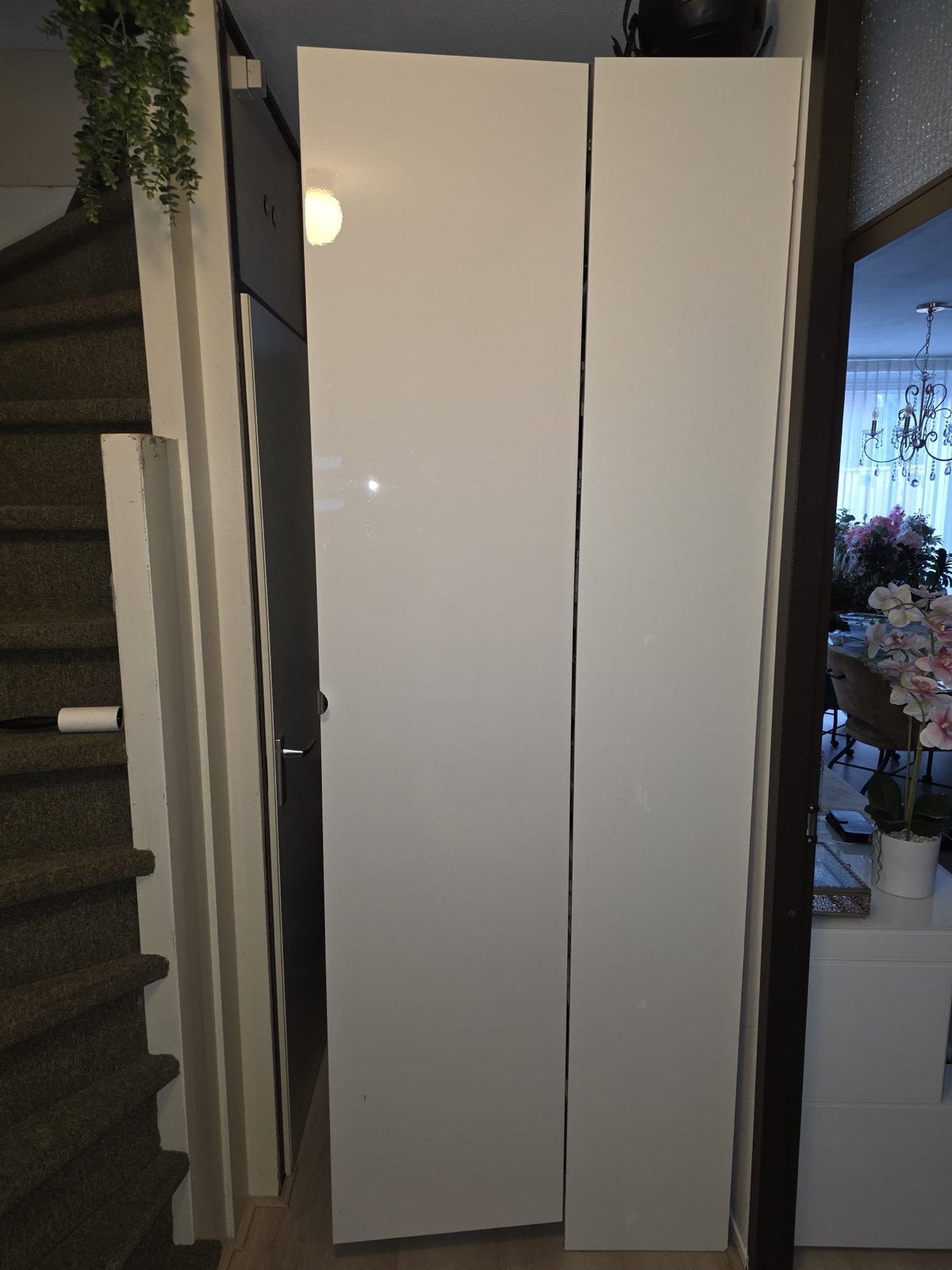 IKEA PAX witte hoogglans deuren – Den Haag, Ophalen, Kunststof, Minder dan 80 cm, 215 cm of meer