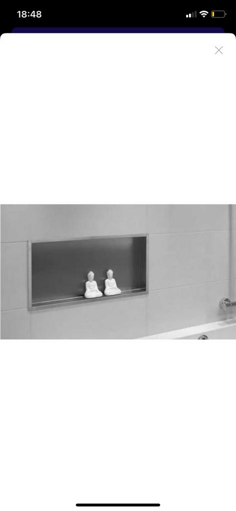 Looox inbouwnis badkamer 60x30 mat zwart RVS, Overige typen, Nieuw, Minder dan 100 cm, 25 tot 50 cm