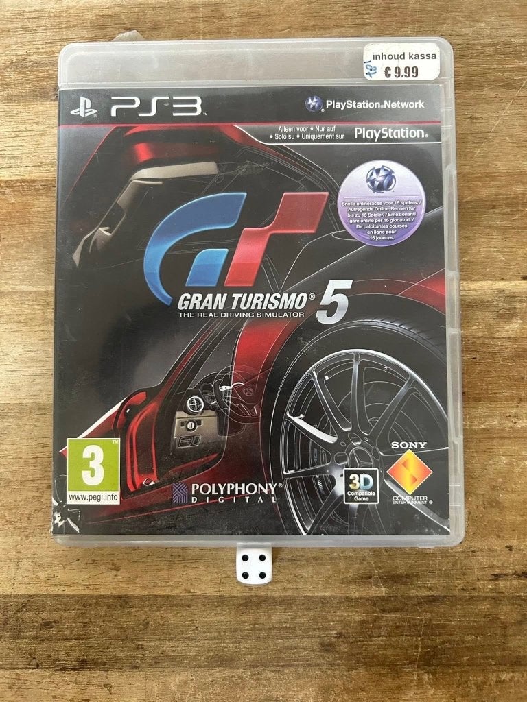 PS3 Game - Gran Turismo 5 | CD krasvrij, Spelcomputers en Games, Games | Sony PlayStation 3, Gebruikt, Racen en Vliegen, 2 spelers