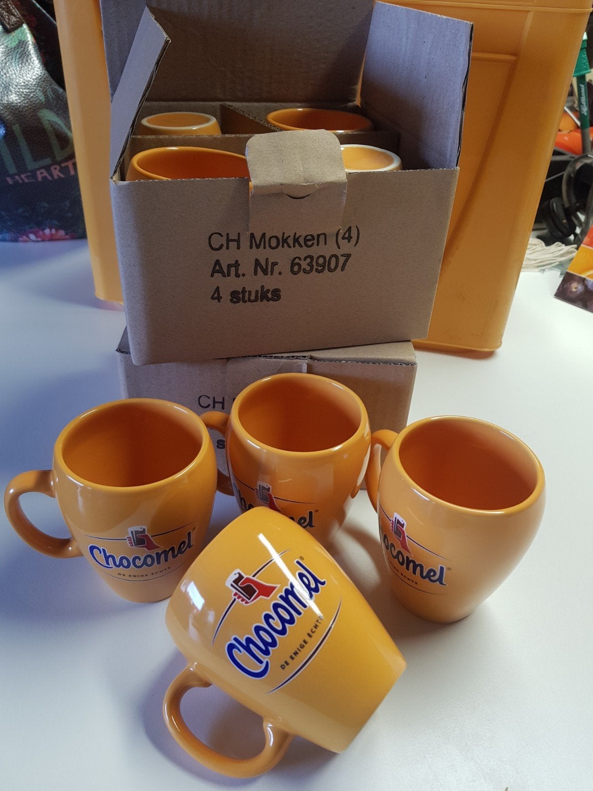 Chocomel mokken - set van 4, Overige merken, Keramiek, Nieuw, Modern