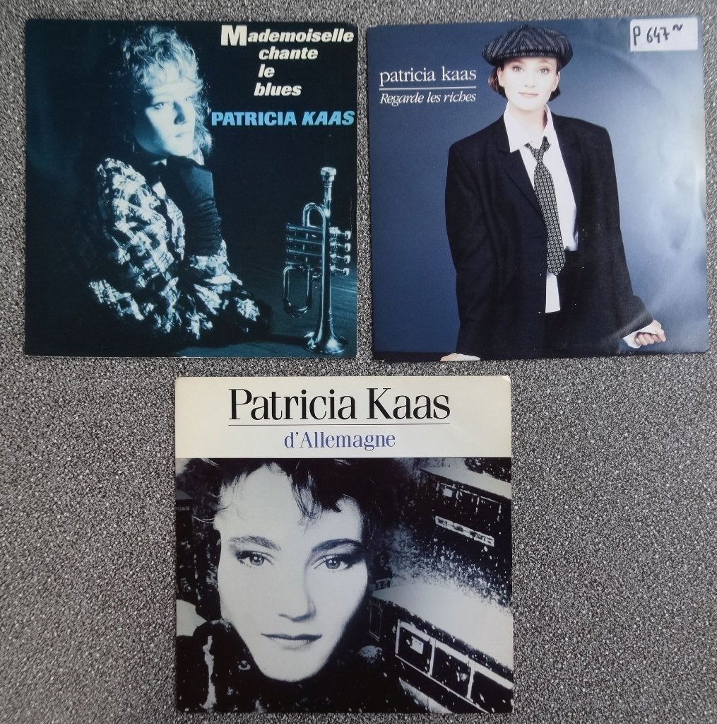 3x oude singles  PATRICIA KAAS, Cd's en Dvd's, 7 inch, Ophalen of Verzenden, Zo goed als nieuw, Pop